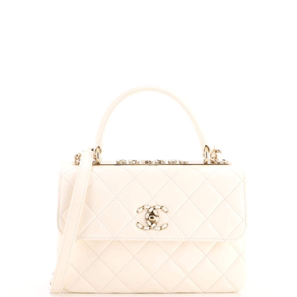 Chanel Small Chain Trendy CC Top Handle Bag Quilted Lambskin
